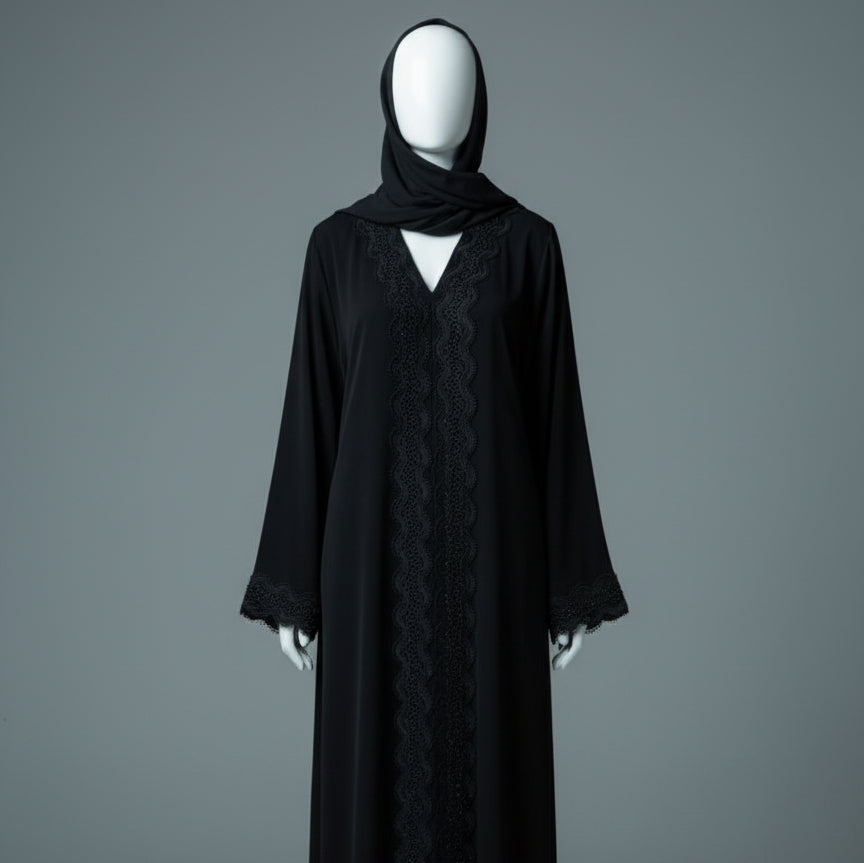 Nawal Abaya - Nida + Chantilly Lace