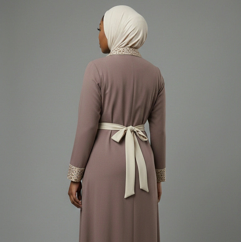 Safa Executive Dress — Brown & Cream