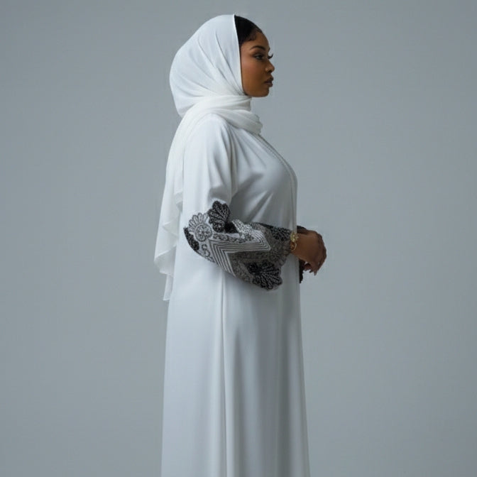 Ayla White Abaya