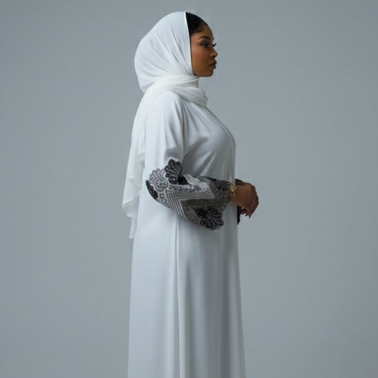 Ayla White Abaya