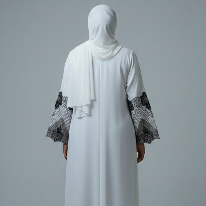 Ayla White Abaya