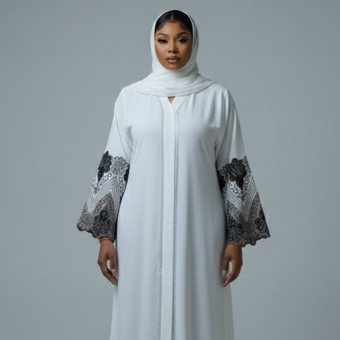 Ayla White Abaya