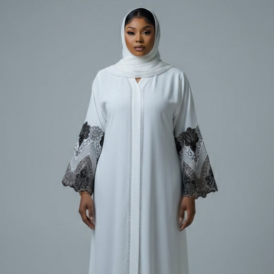 Ayla White Abaya